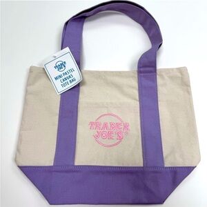 Trader Joe's - Mini Canvas Tote Bag in Lavender Purple